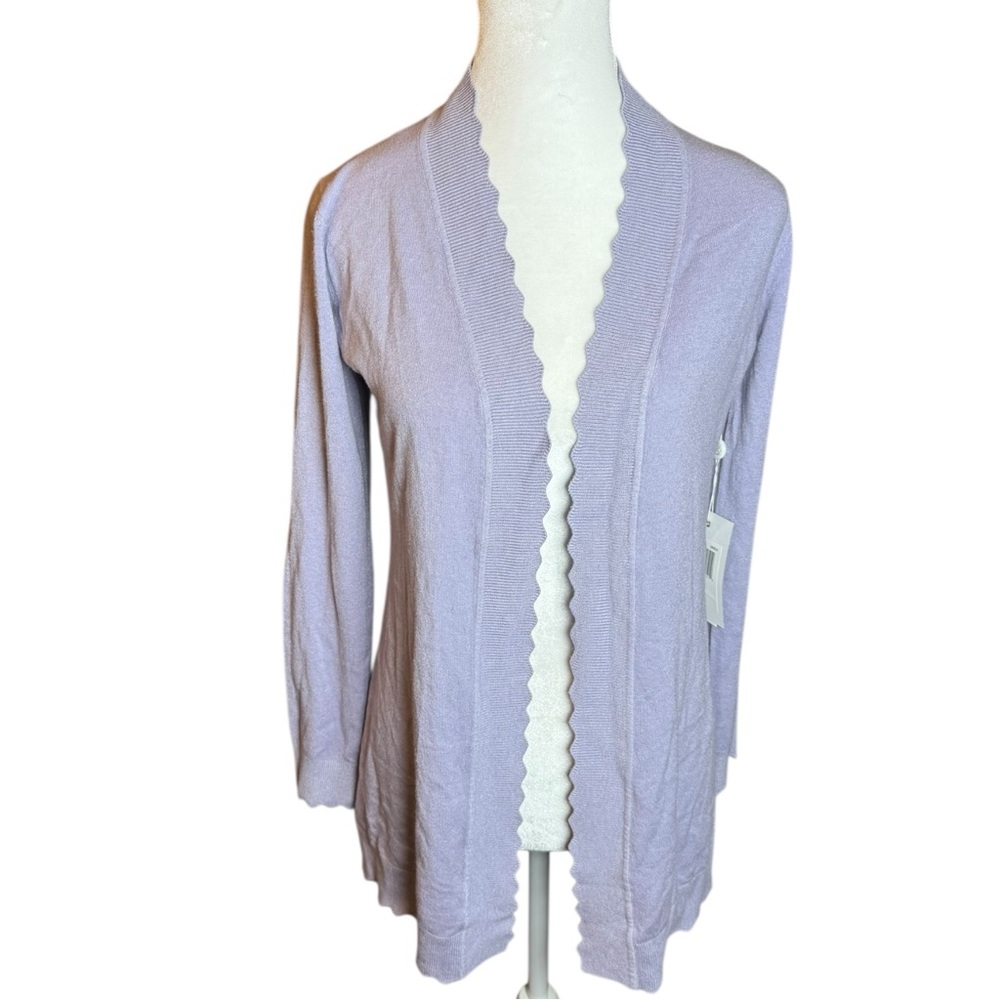 Evolution by Cyrus Women's Cardigan Petite Sweater Purple‎ XSP NWT
